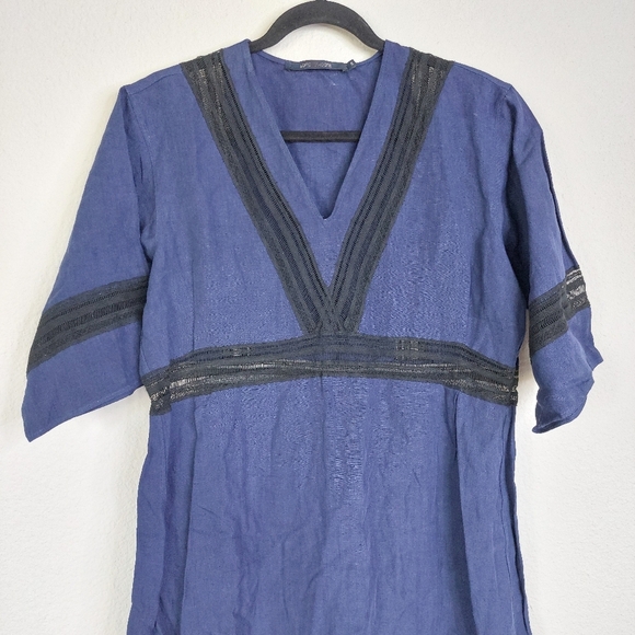 Sofie D’hoore Blue Black Linen‎ Dress  Size Meduim (EU38) - Picture 3 of 10